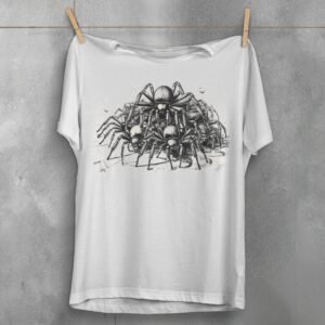 Spider Pile arachnid Gothic lovers dark aesthetic spooky cool t-shirt - 2