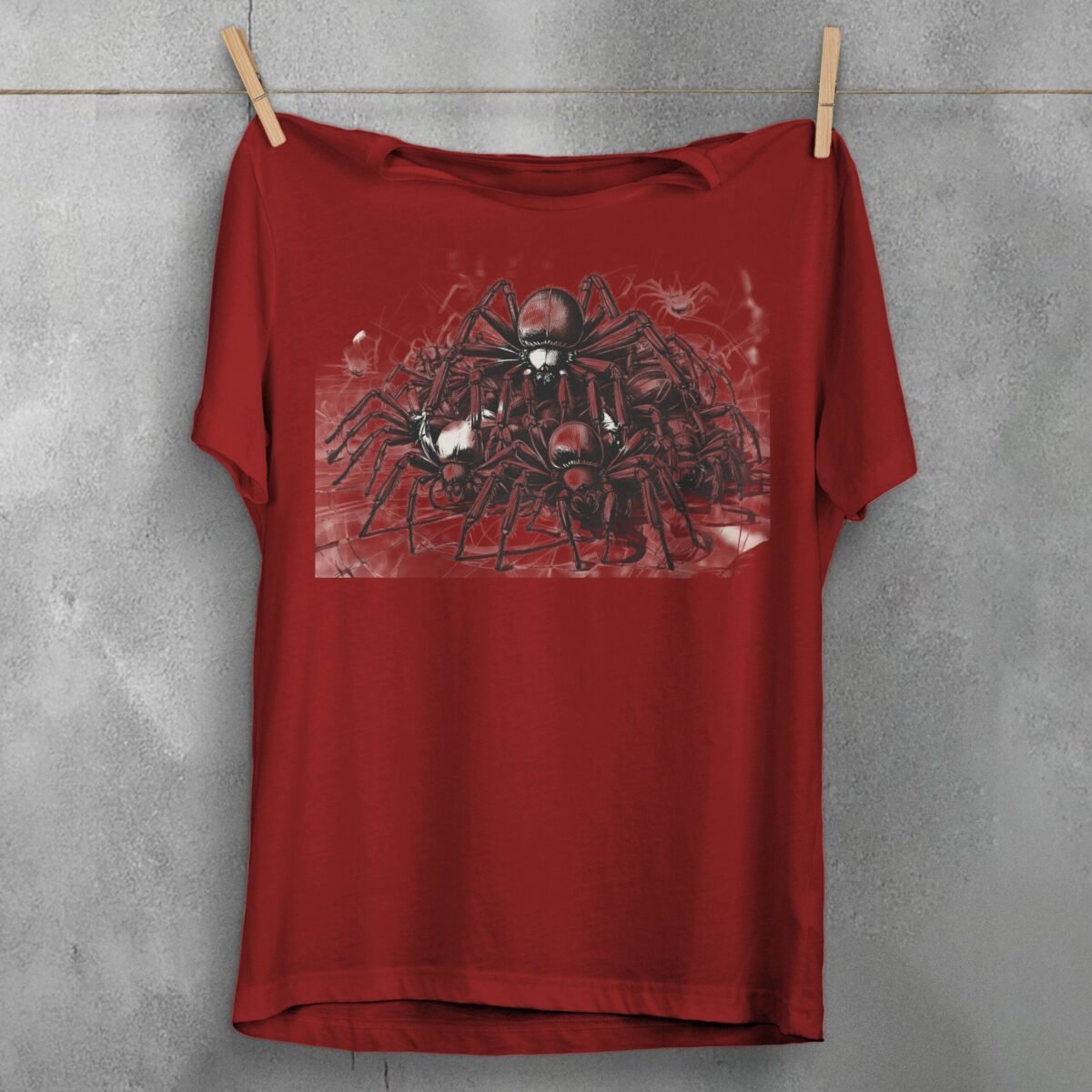 Spider Pile arachnid Gothic lovers dark aesthetic spooky cool t-shirt - 4