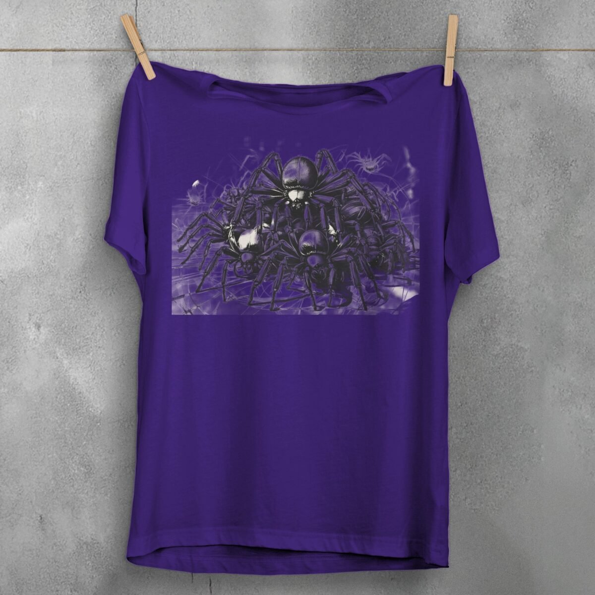 Spider Pile arachnid Gothic lovers dark aesthetic spooky cool t-shirt - 5