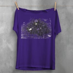 Spider Pile arachnid Gothic lovers dark aesthetic spooky cool t-shirt - 5