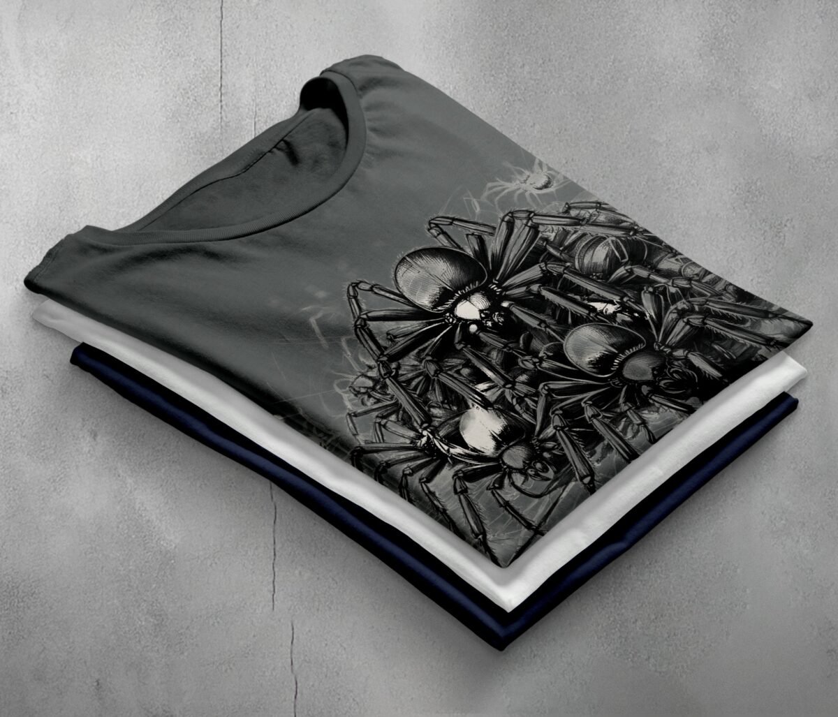 Spider Pile arachnid Gothic lovers dark aesthetic spooky cool t-shirt - 7