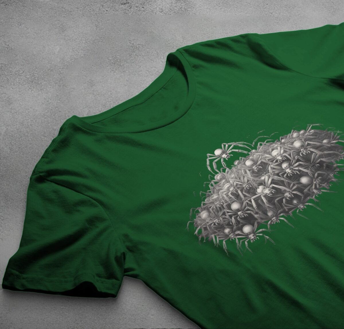 Spider skull mountain strange fantasy gothic halloween t-shirt - 6