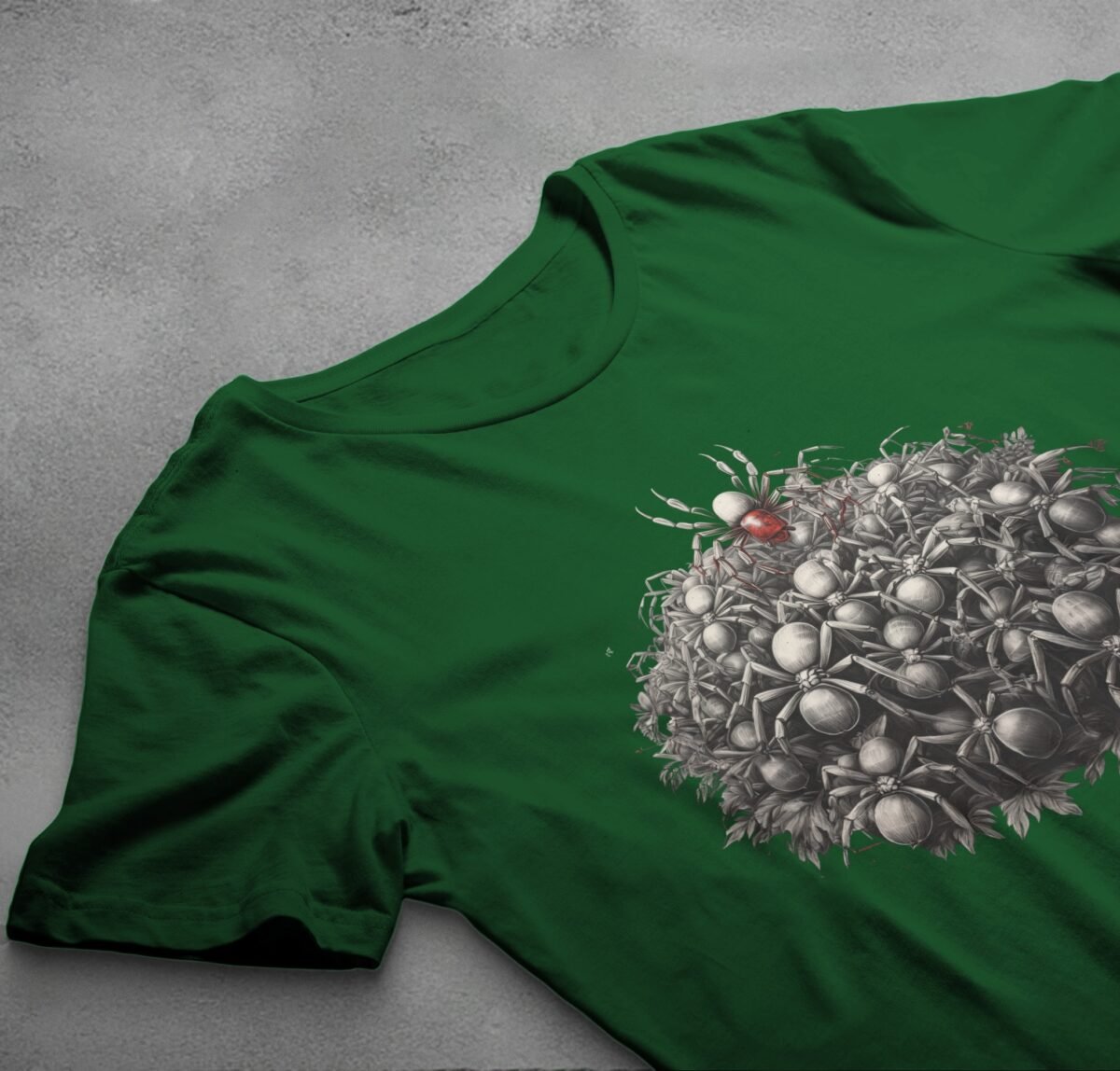 Spider swarm arachnid red queen dark symbolic gothic t-shirt - 6