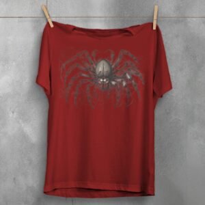 Spider Web Wonder Detailed Arachnid Design Gothic Pagan T-Shirt - 4