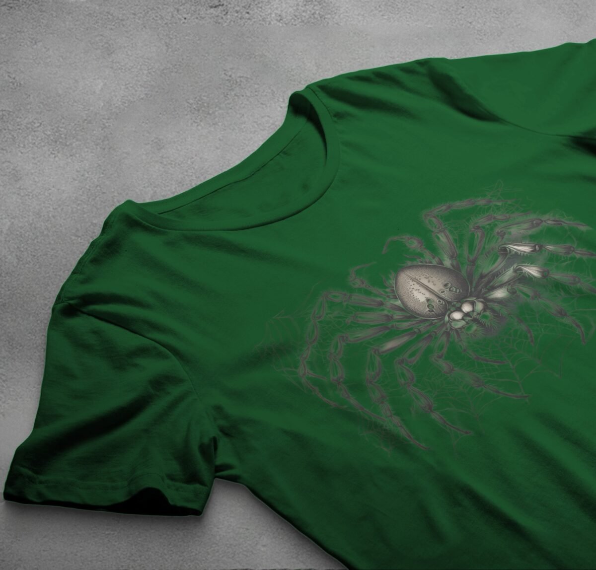 Spider Web Wonder Detailed Arachnid Design Gothic Pagan T-Shirt - 6