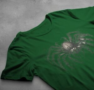Spider Web Wonder Detailed Arachnid Design Gothic Pagan T-Shirt - 6