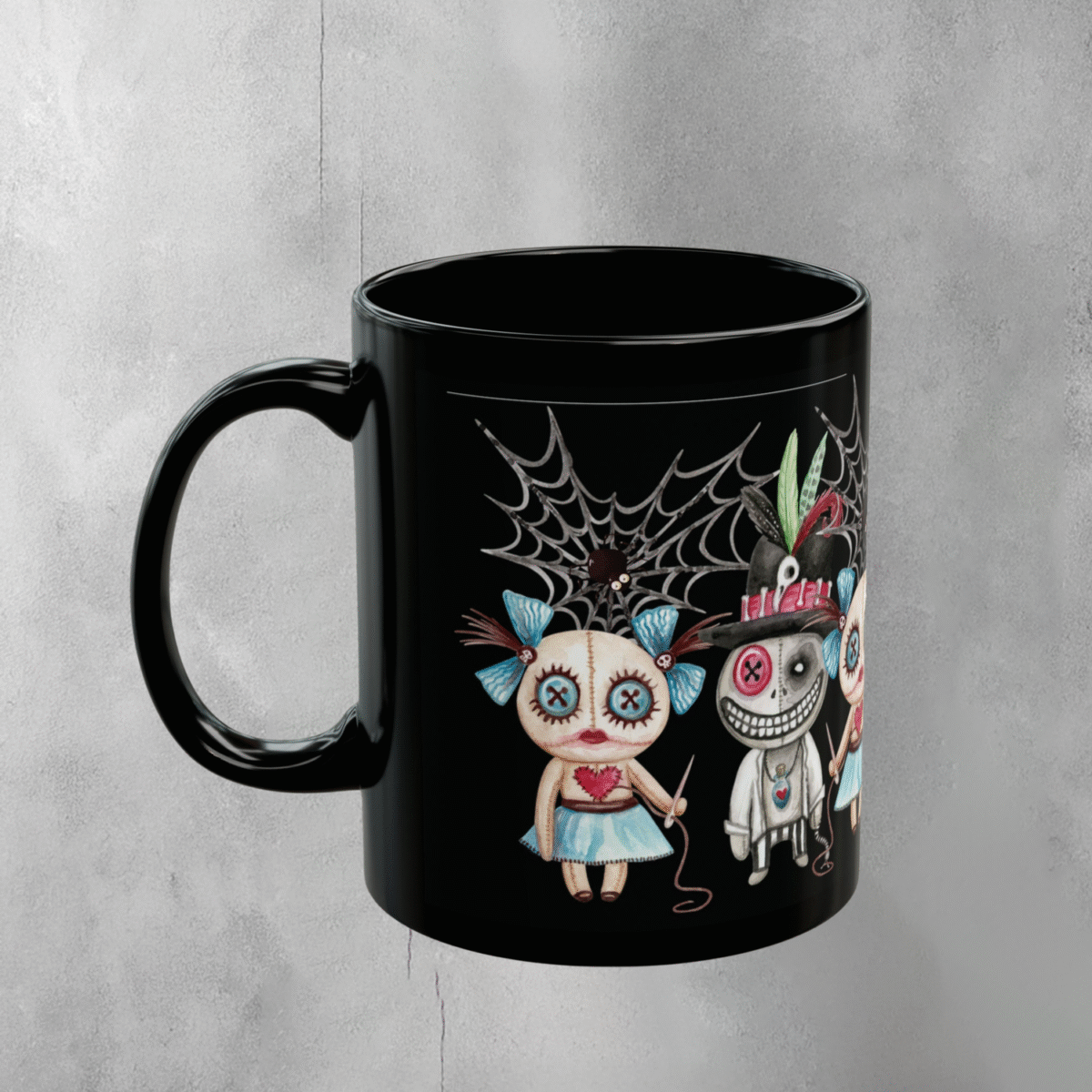 Spooky cute dolls haunted web sweet dark aesthetic gothic mug - 1
