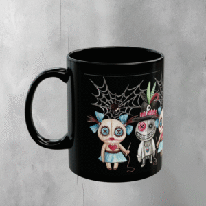 Spooky cute dolls haunted web sweet dark aesthetic gothic mug - 1