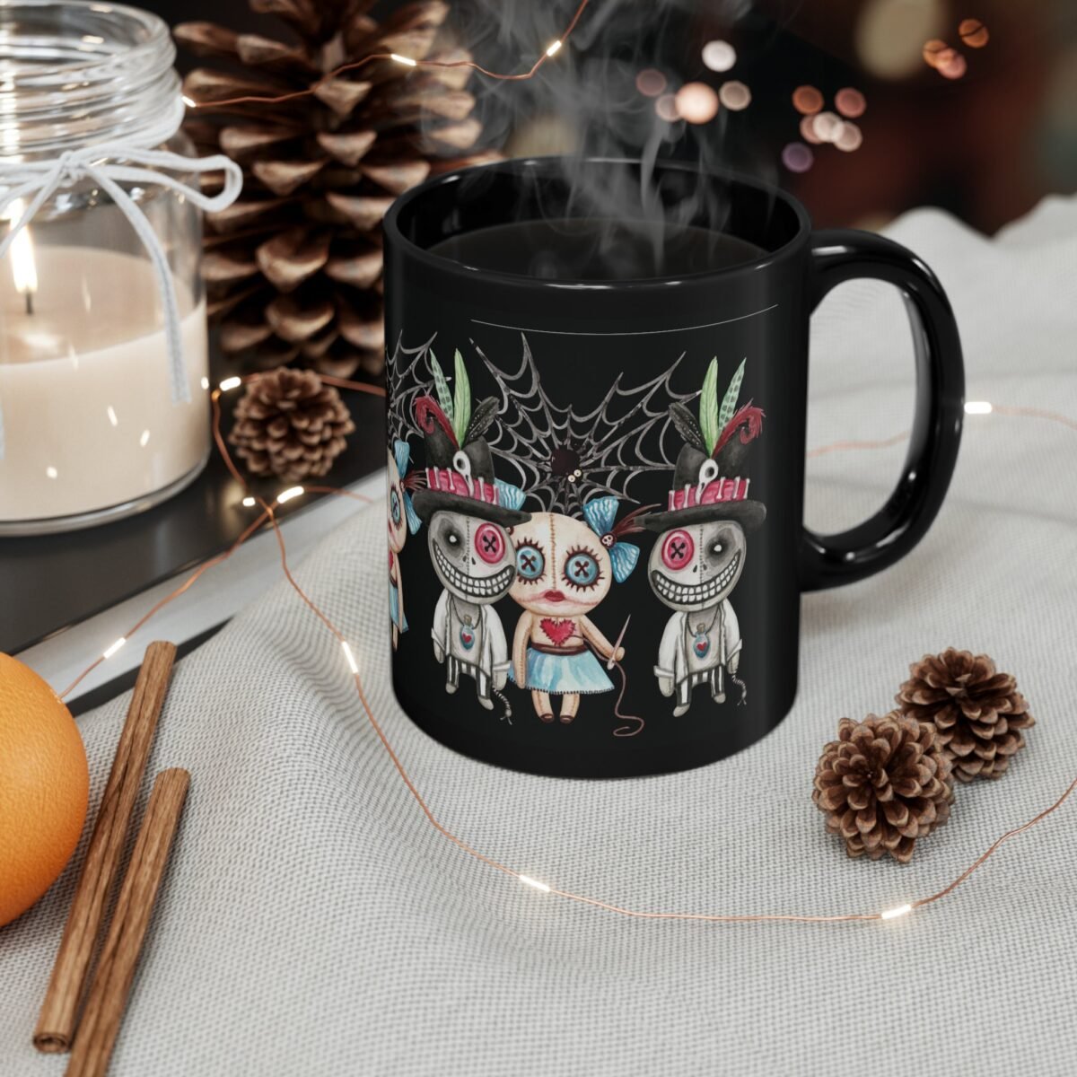 Spooky cute dolls haunted web sweet dark aesthetic gothic mug - 6