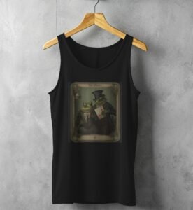 sweet amphibian love tarot card reading elegant tank top design, variation 1