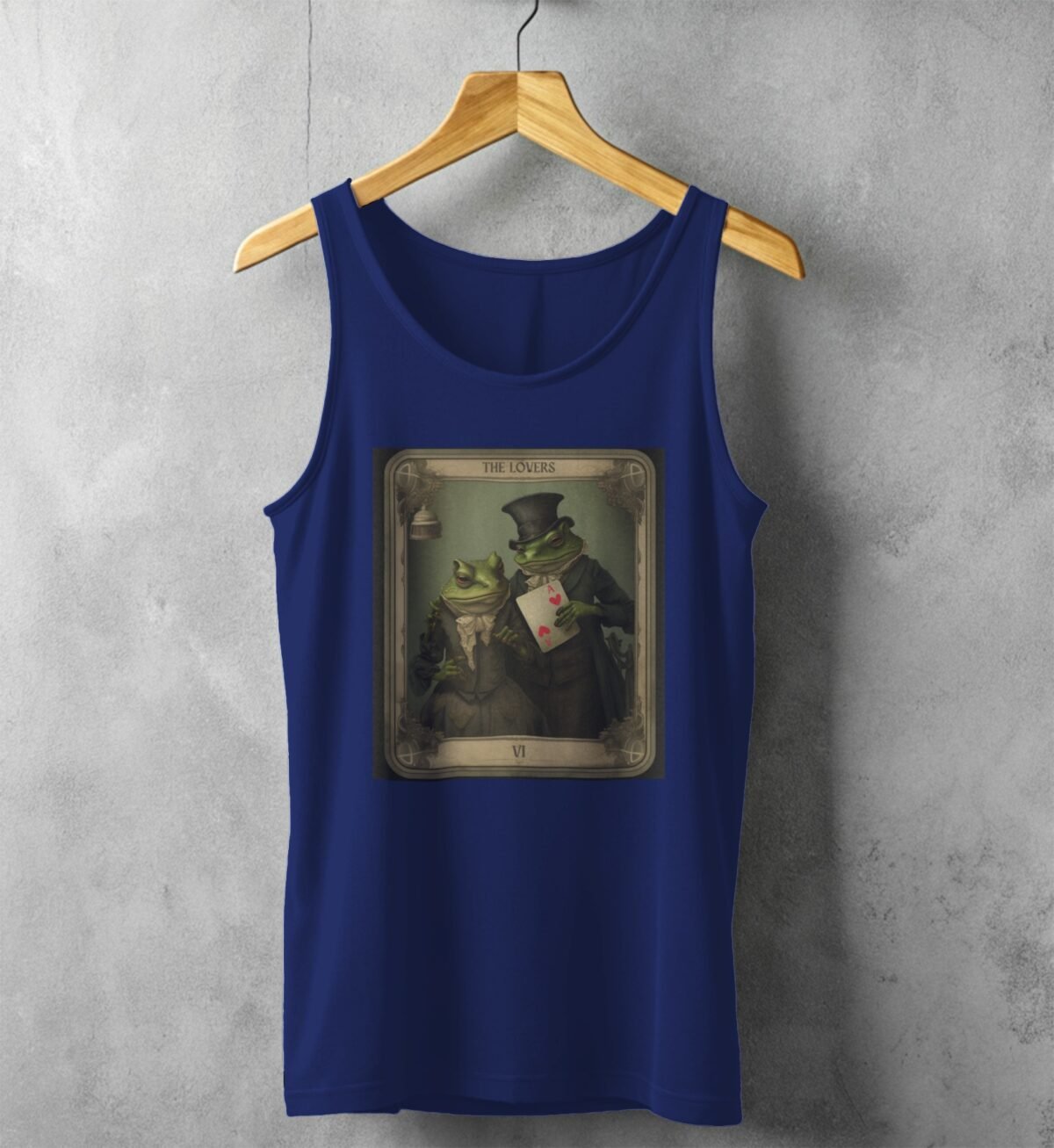 sweet amphibian love tarot card reading elegant tank top design, variation 2