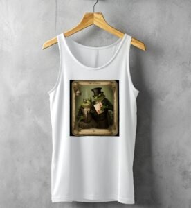 sweet amphibian love tarot card reading elegant tank top design, variation 4