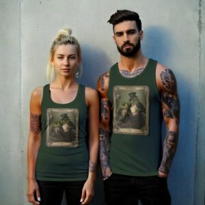 sweet amphibian love tarot card reading elegant tank top design, variation 6