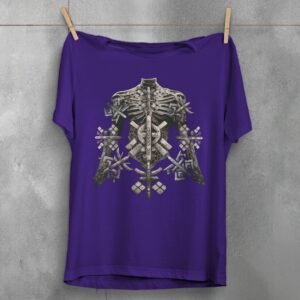 Symbolic Bones Mysterious Runes Skeleton Ritual Artistic Gothic Look t-shirt - 5