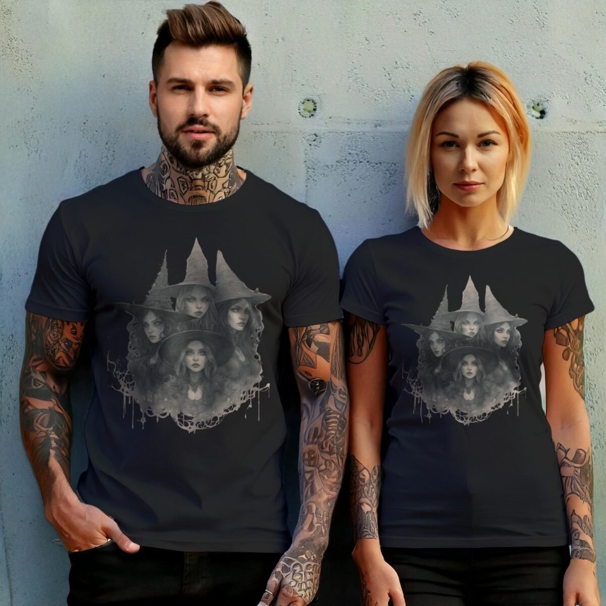 theogham witches sabbath gothic art illustration t-shirt design, variation 10