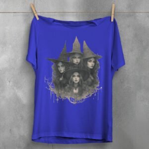 theogham witches sabbath gothic art illustration t-shirt design, variation 3