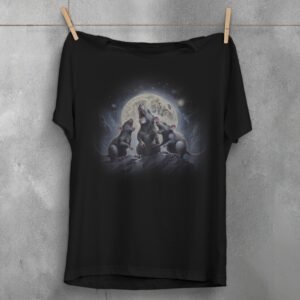 rat chorus moonlight ethereal night sky cute t-shirt design, variation 1