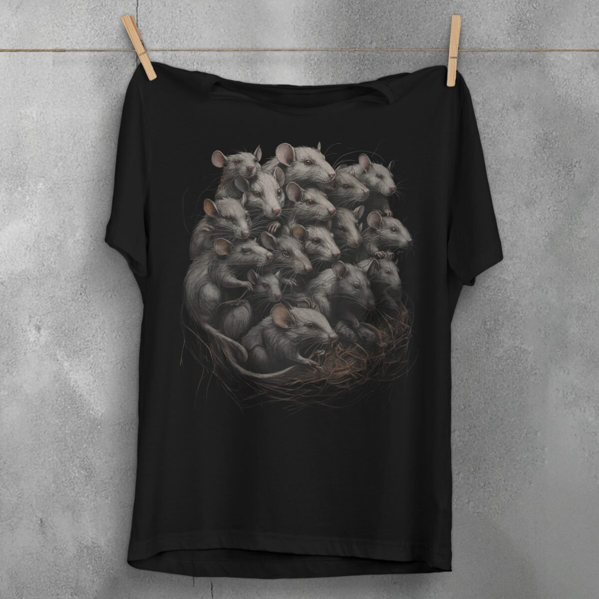 beautiful rats king gather together perfect scene t-shirt design, variation 1