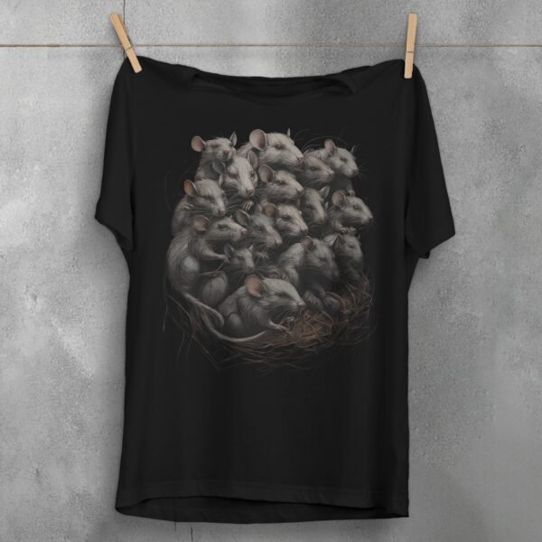 beautiful rats king gather together perfect scene t-shirt design, variation 1