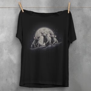 rat moon song nocturnal serenade soul t-shirt design, variation 1