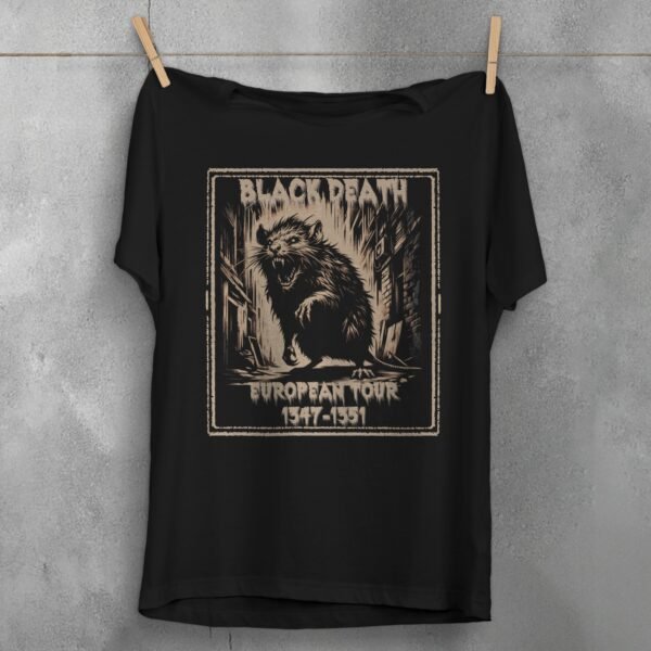 black death rat european tour medieval plague shirt design, variation 1