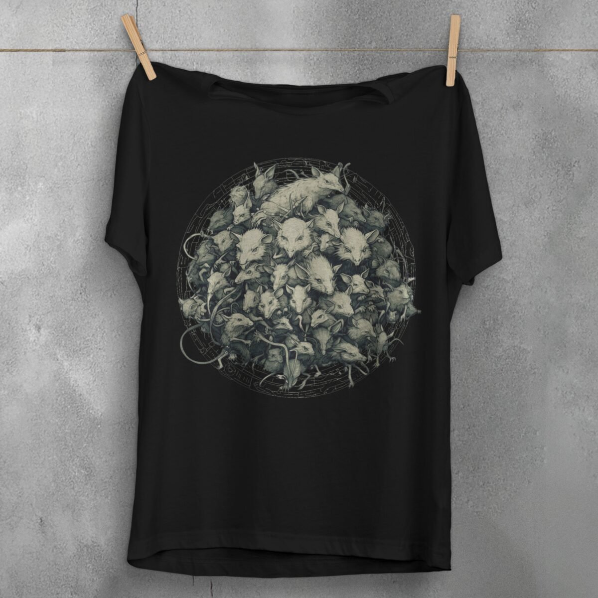 colony rat faces together unique shirt design, variation 1