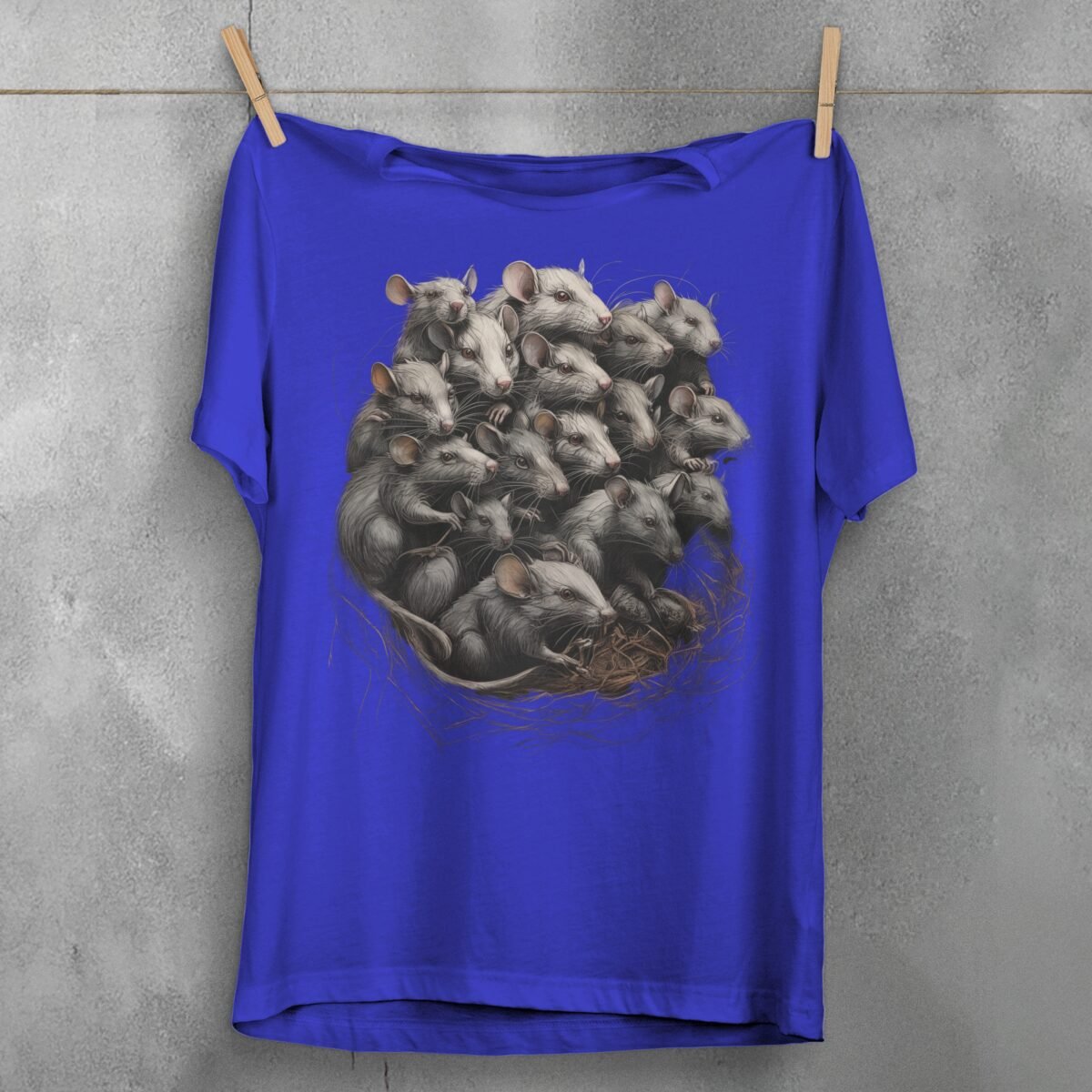 beautiful rats king gather together perfect scene t-shirt design, variation 3