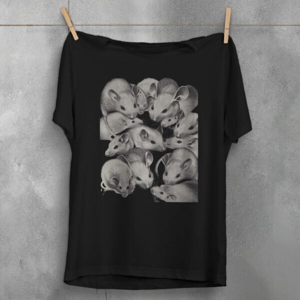 creepy cute group charming rats king weird graphic t-shirt design, variation 1