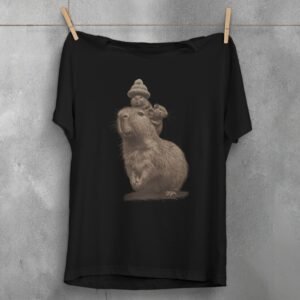 enchanting journey tiny hats cute rat t-shirt design, variation 1