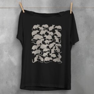many rats elegant design creepy cute rodent t-shirt design, variation 1
