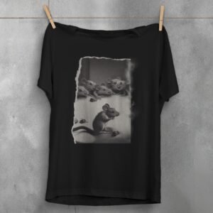 whimsical whispers little rat friends aesthetic t-shirt design, variation 1