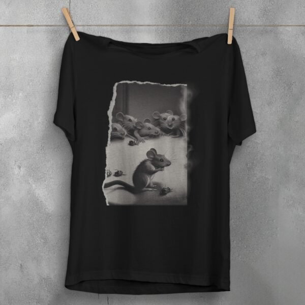 whimsical whispers little rat friends aesthetic t-shirt design, variation 1