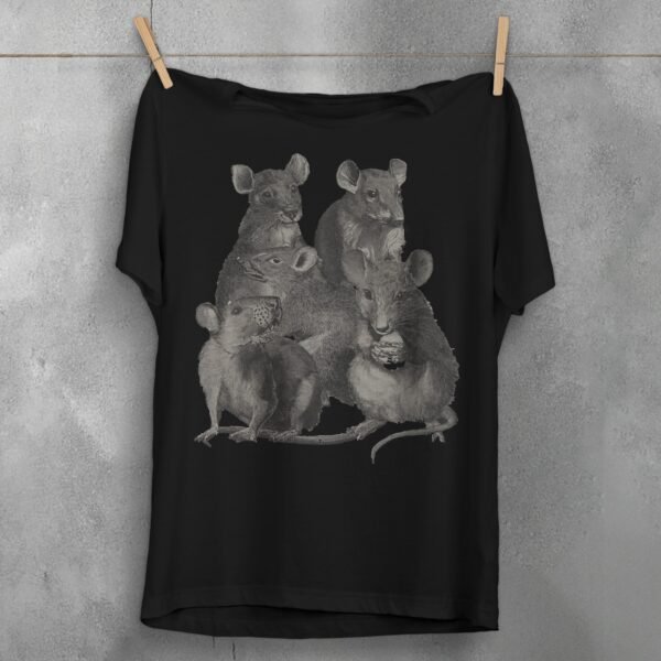 curious rat collective pastel creepy cute t-shirt design, variation 1
