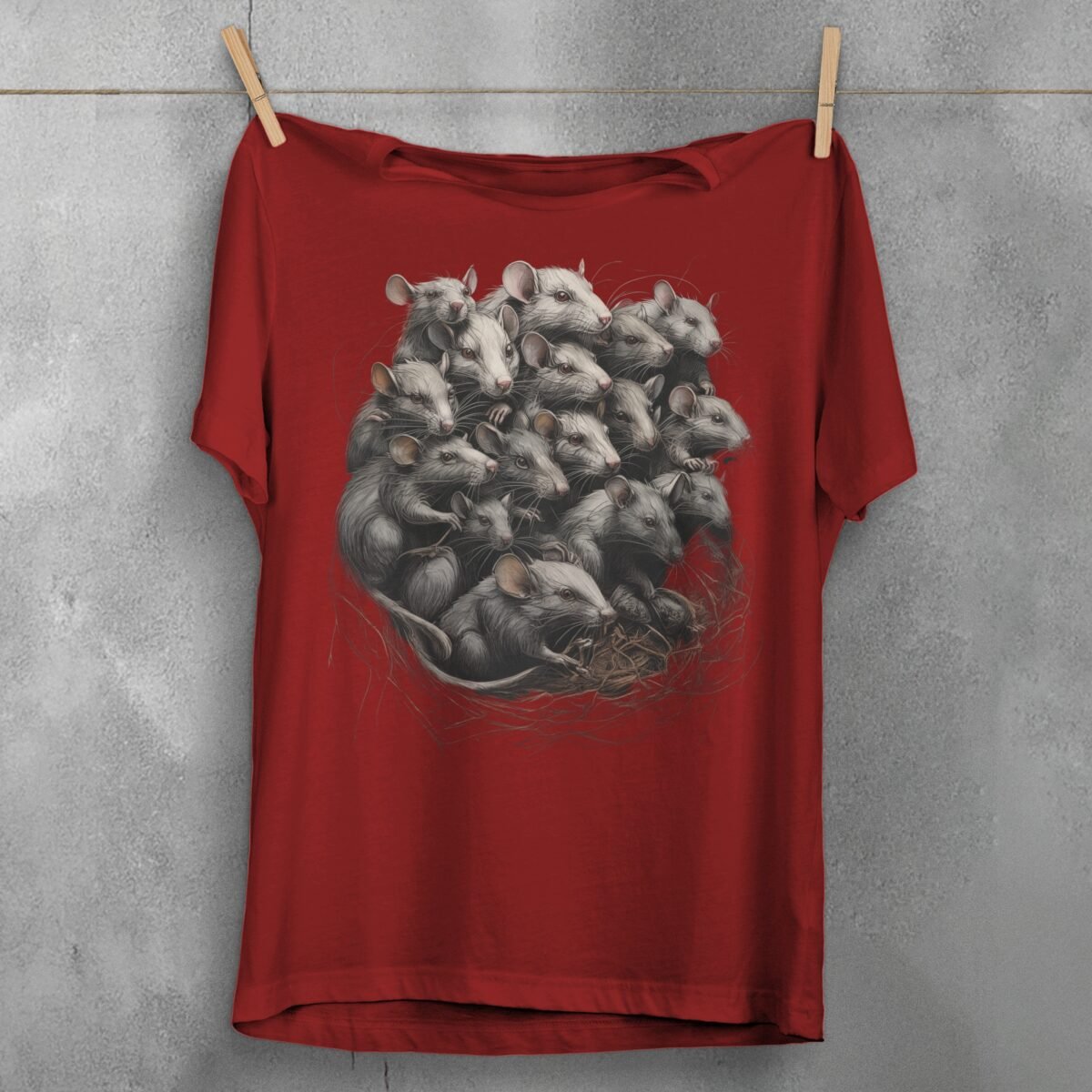 beautiful rats king gather together perfect scene t-shirt design, variation 4
