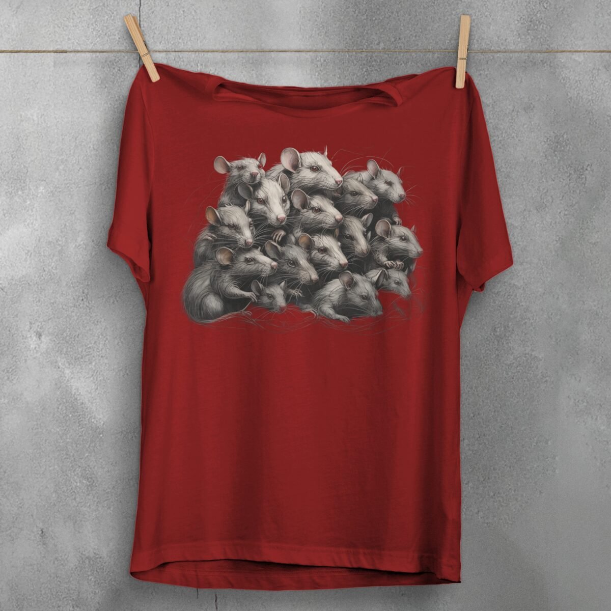 gathering rats king rat lover cute t-shirt design, variation 4