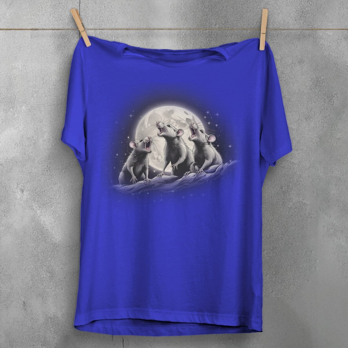 rat moon song nocturnal serenade soul t-shirt design, variation 3