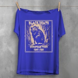 black death rat european tour medieval plague shirt design, variation 2