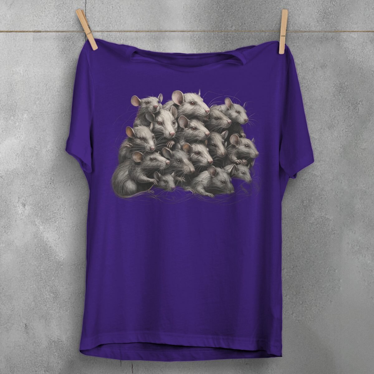 gathering rats king rat lover cute t-shirt design, variation 5