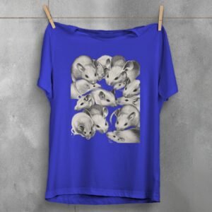 creepy cute group charming rats king weird graphic t-shirt design, variation 3