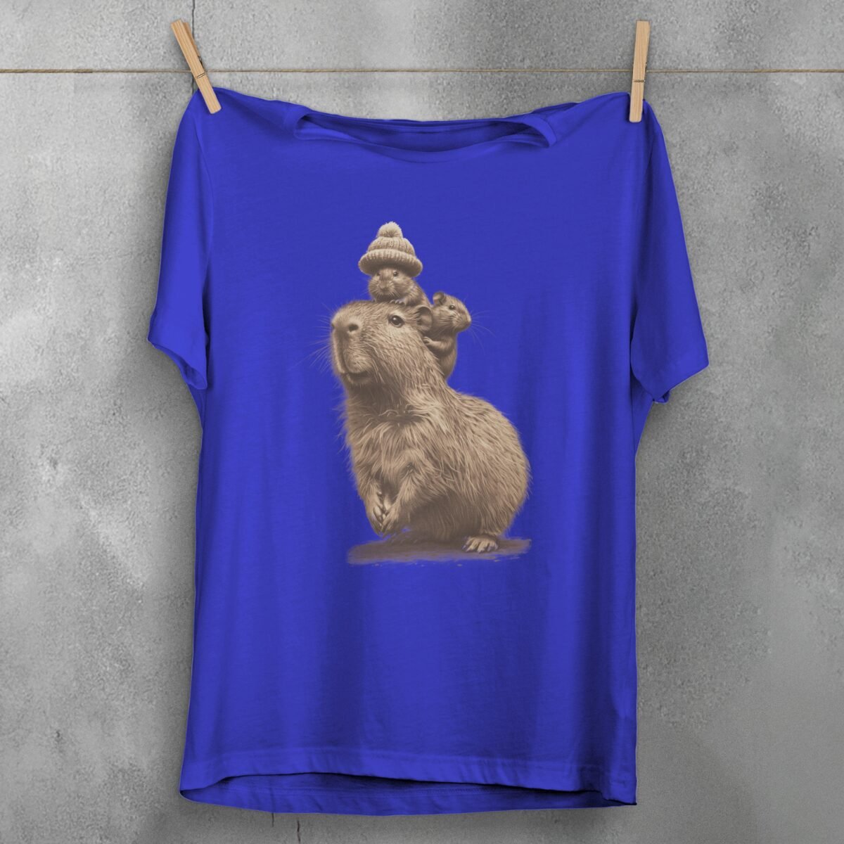 enchanting journey tiny hats cute rat t-shirt design, variation 3