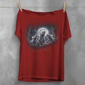 enchanting moonlit rat trio serenade underneath moonlight t-shirt design, variation 4