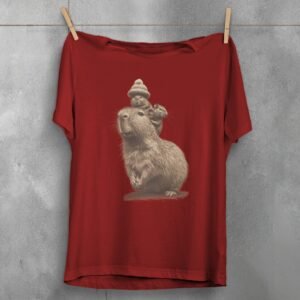 enchanting journey tiny hats cute rat t-shirt design, variation 4