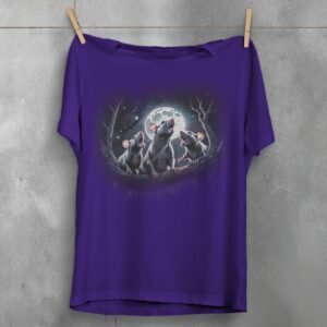 enchanting moonlit rat trio serenade underneath moonlight t-shirt design, variation 5