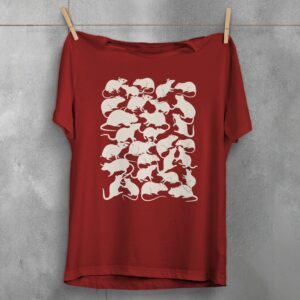 many rats elegant design creepy cute rodent t-shirt design, variation 4