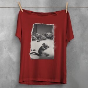 whimsical whispers little rat friends aesthetic t-shirt design, variation 4