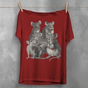 curious rat collective pastel creepy cute t-shirt design, variation 4