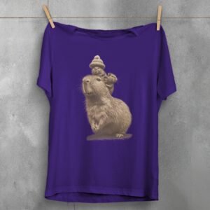 enchanting journey tiny hats cute rat t-shirt design, variation 5