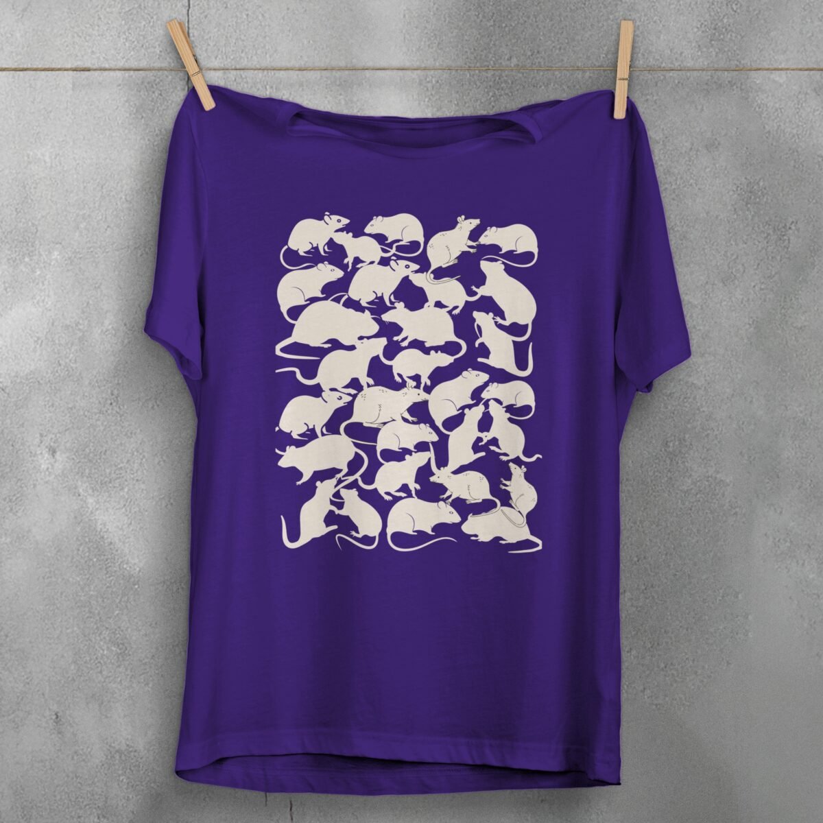 many rats elegant design creepy cute rodent t-shirt design, variation 5