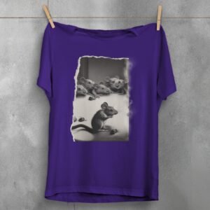 whimsical whispers little rat friends aesthetic t-shirt design, variation 5