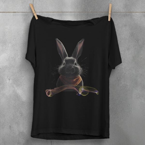 mysterious rabbit abstract design lovely cute animal t-shirt design, variation 1